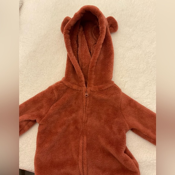 2 Child of Mine Carters Zio Up Hooded Fuzzy Jackets Size 0-3 months - Picture 5 of 7